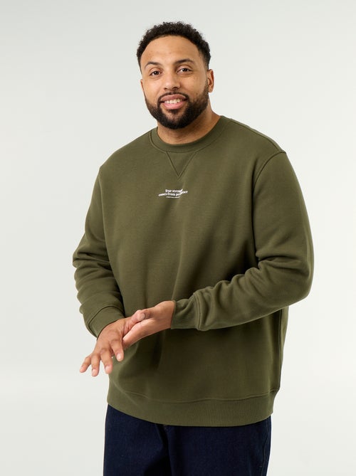 Sweatshirt van molton met opschrift - Kiabi