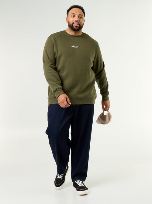 Sweatshirt van molton met opschrift - Kiabi