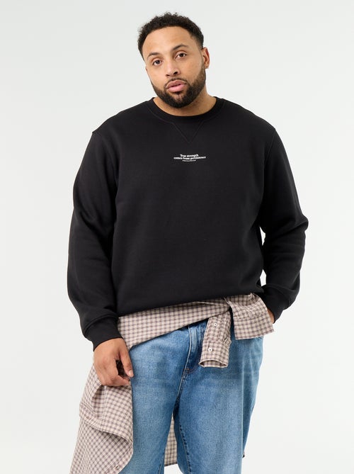 Sweatshirt van molton met opschrift - Kiabi Sweatshirt van molton met opschrift - Kiabi
