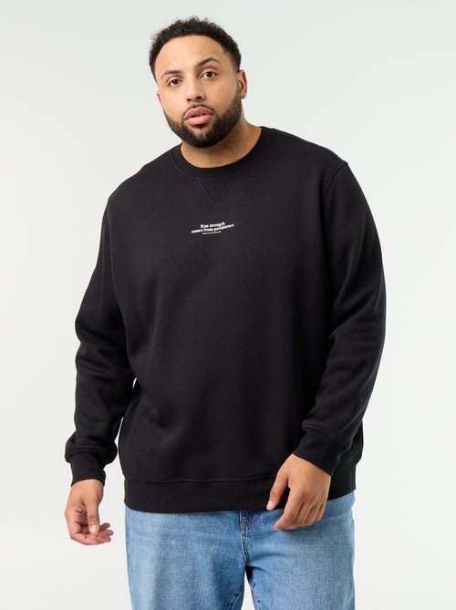 Sweatshirt van molton met opschrift - Kiabi Sweatshirt van molton met opschrift - Kiabi