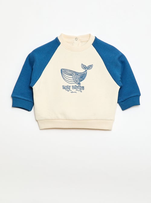 Sweatshirt van molton met raglanmouwen - Kiabi