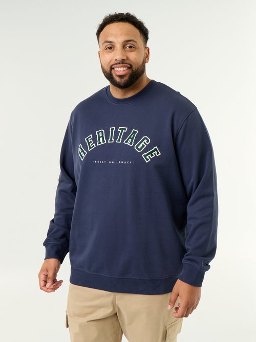 Sweatshirt van ongeruwde molton met opdruk - Kiabi