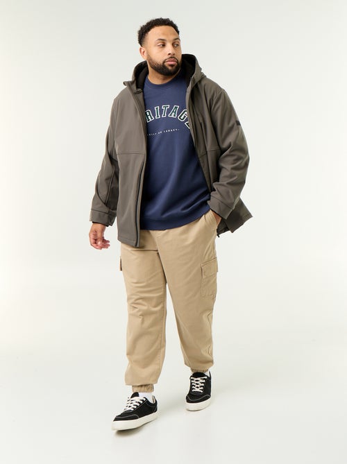 Sweatshirt van ongeruwde molton met opdruk - Kiabi