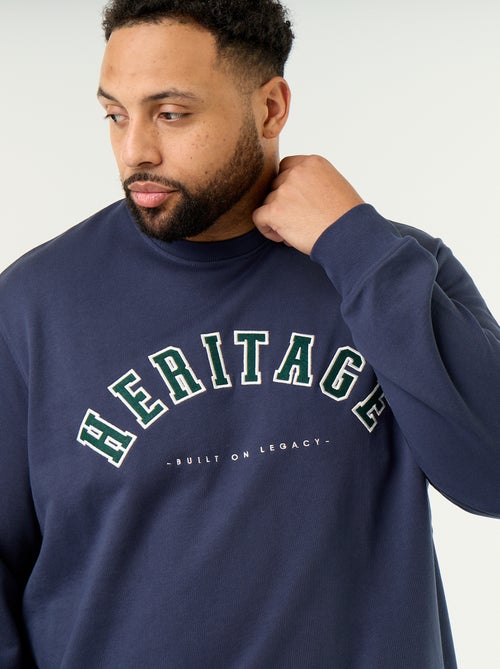 Sweatshirt van ongeruwde molton met opdruk - Kiabi