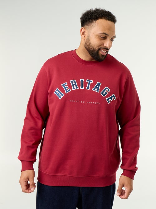 Sweatshirt van ongeruwde molton met opdruk - Kiabi