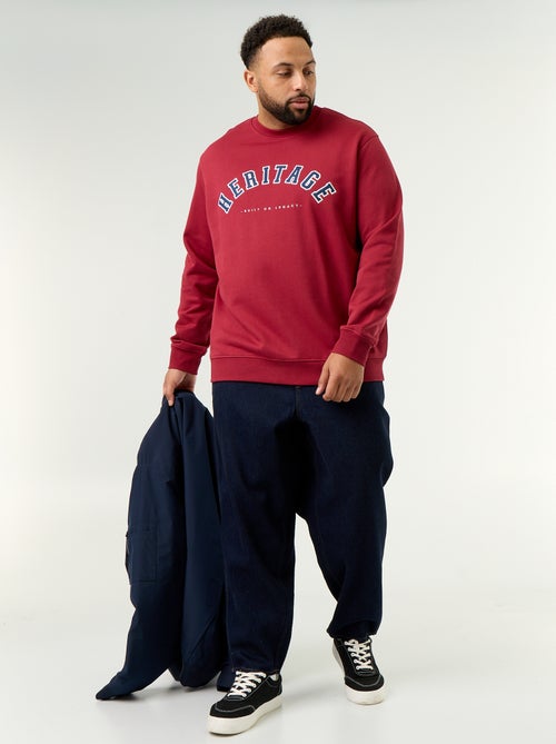 Sweatshirt van ongeruwde molton met opdruk - Kiabi