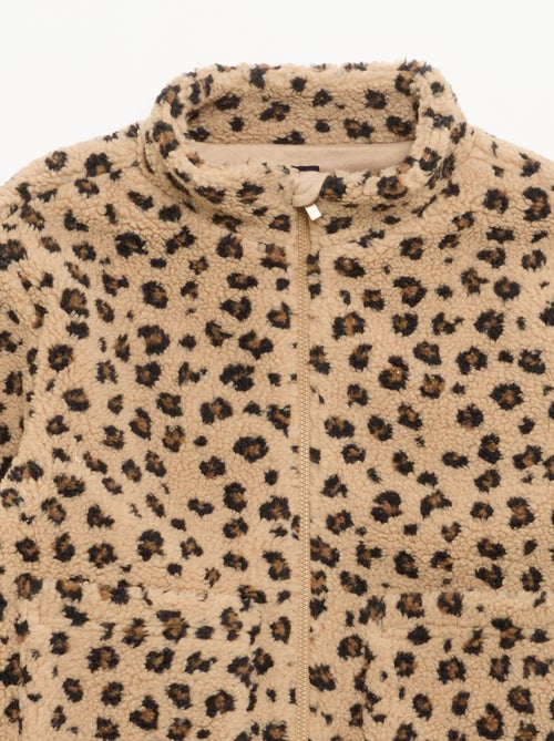 Sweatshirt van schapenvachteffectstof met opstaande kraag - Kiabi Sweatshirt van schapenvachteffectstof met opstaande kraag - Kiabi