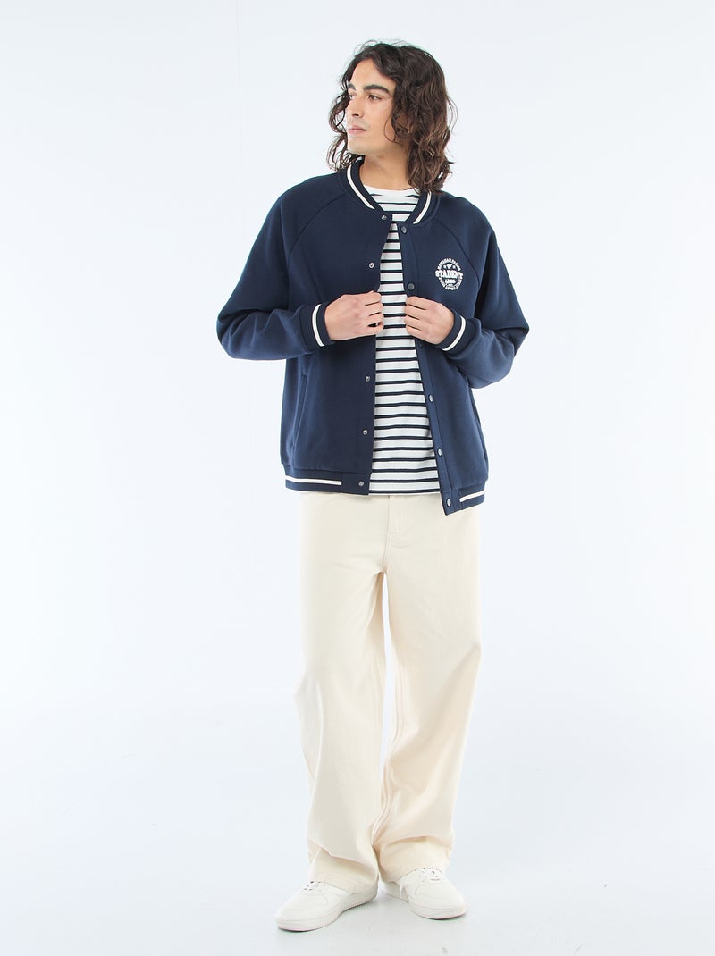 Sweatvest in Amerikaanse stijl Blauw - Kiabi
