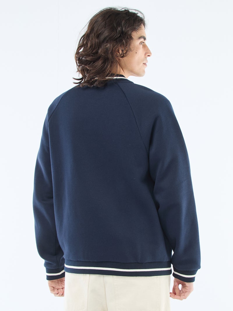 Sweatvest in Amerikaanse stijl Blauw - Kiabi