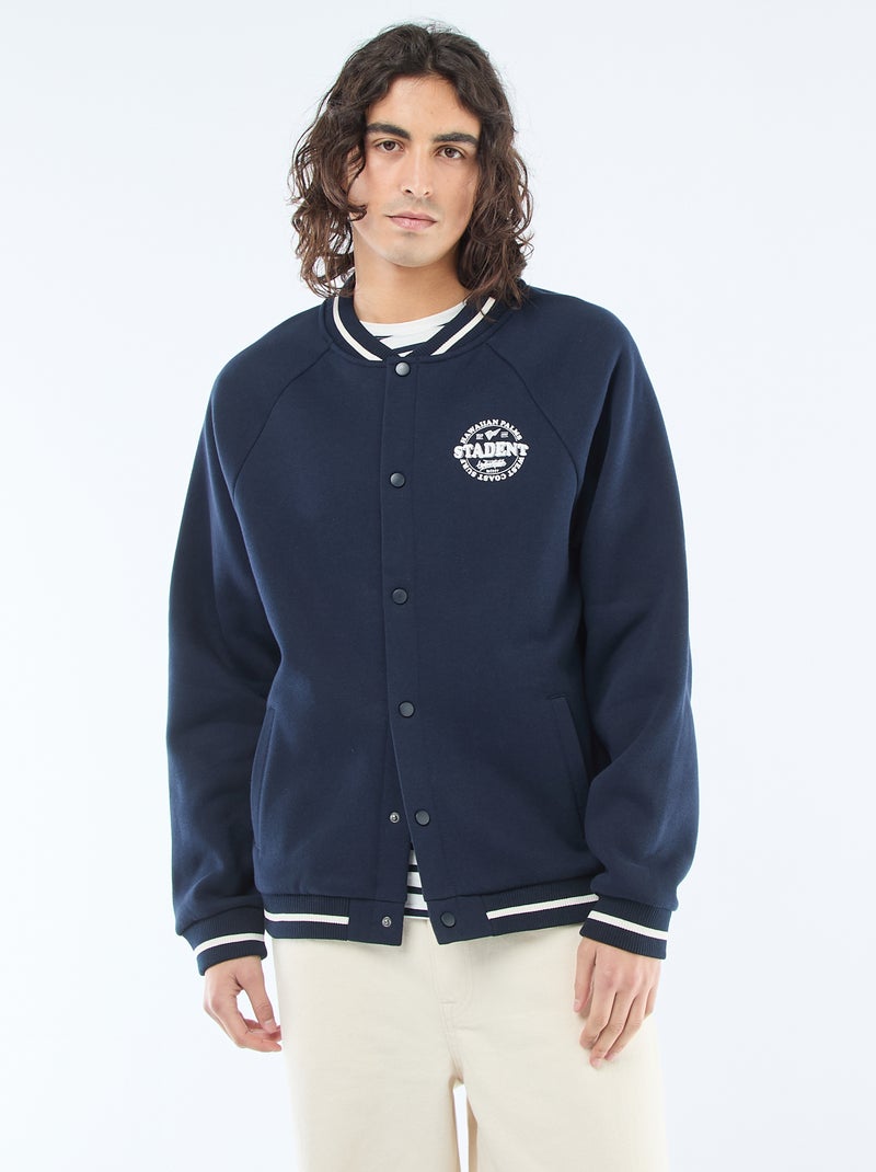 Sweatvest in Amerikaanse stijl Blauw - Kiabi