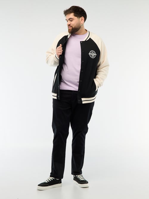 Sweatvest in universiteitsstijl met raglanmouwen - Kiabi