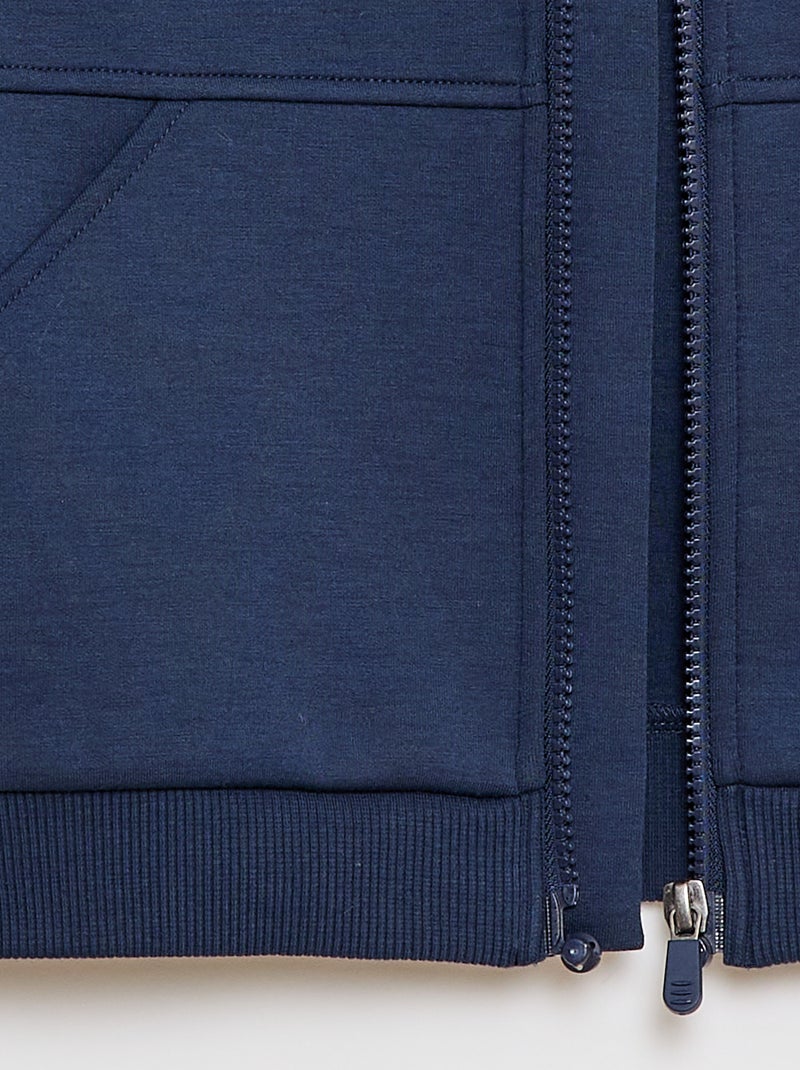 Sweatvest met capuchon - gemakkelijk aan te trekken collectie Blauw - Kiabi