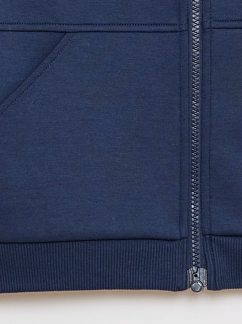 Sweatvest met capuchon - gemakkelijk aan te trekken collectie Blauw - Kiabi