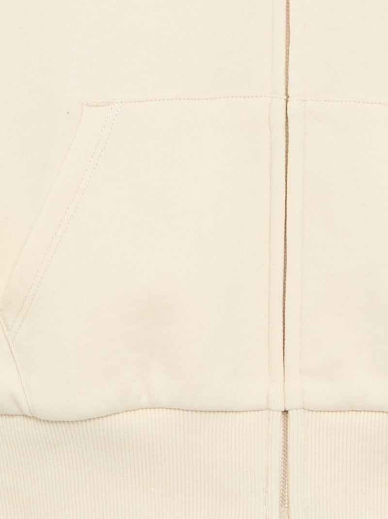 Sweatvest met capuchon Wit - Kiabi