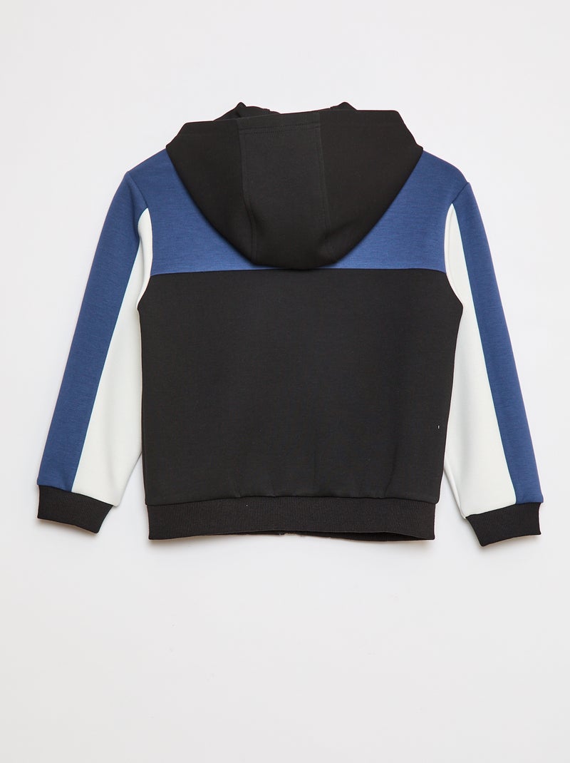 Sweatvest met rits en capuchon Blauw - Kiabi