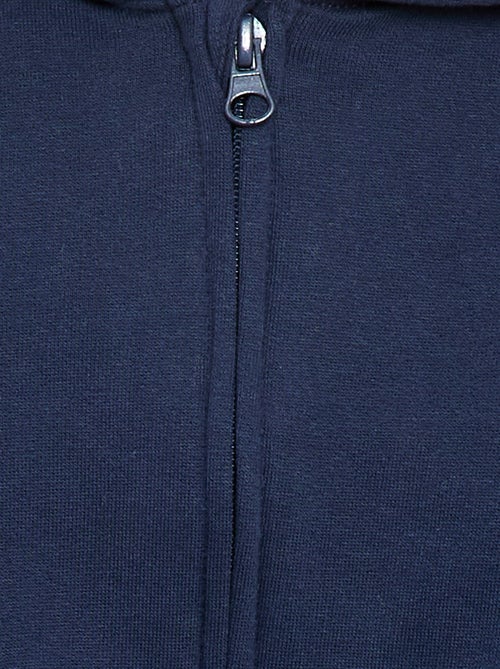 Sweatvest met rits en capuchon van geruwde fleece - Kiabi