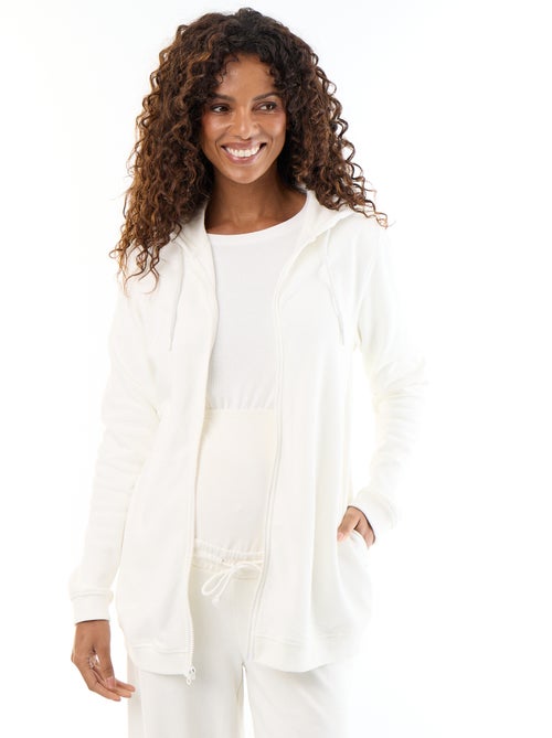 Sweatvest met rits en capuchon voor borstvoeding - Kiabi