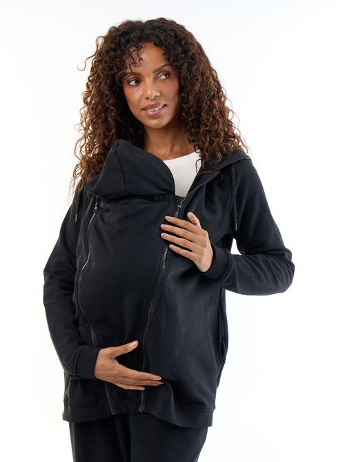 Sweatvest met rits en capuchon voor borstvoeding - Kiabi