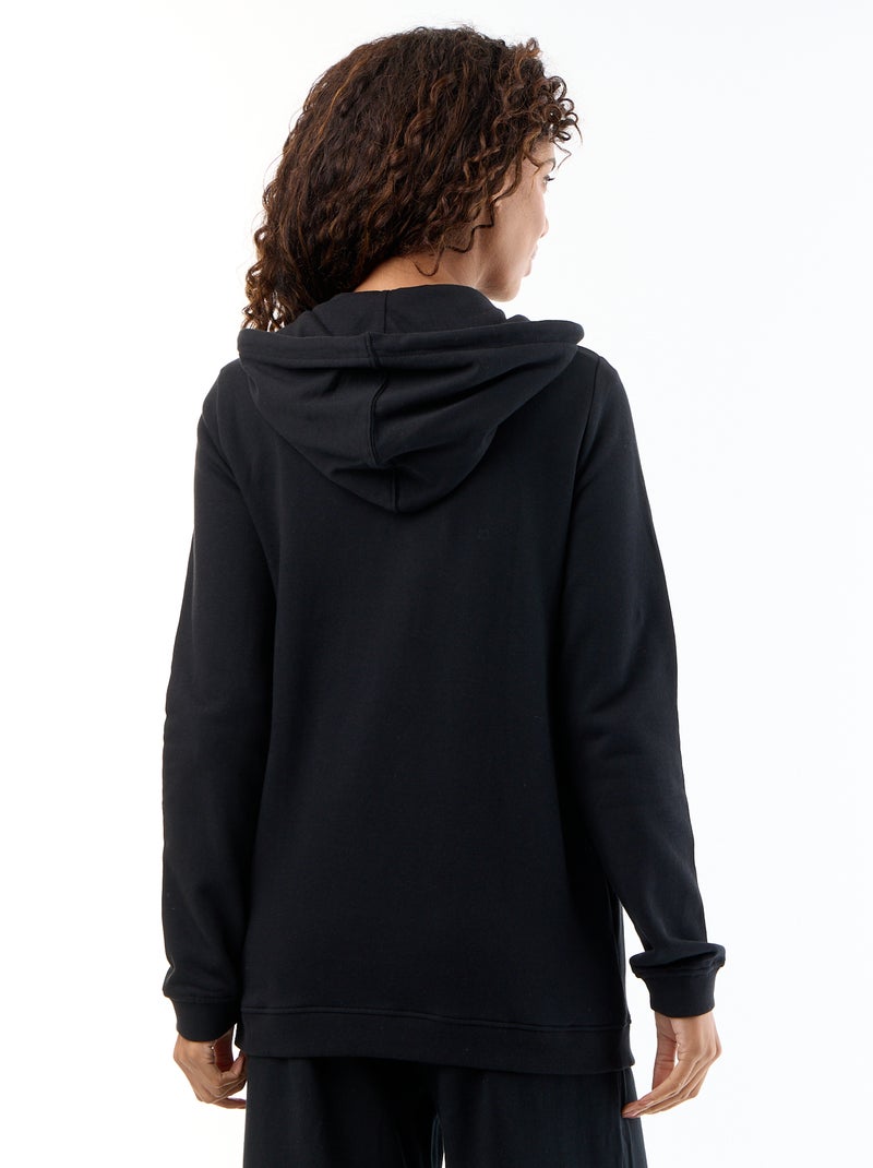 Sweatvest met rits en capuchon voor borstvoeding Zwart - Kiabi