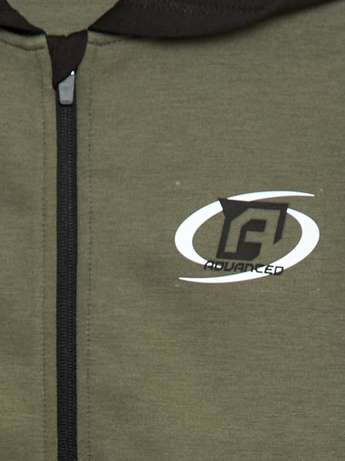 Sweatvest met rits en kap - Kiabi