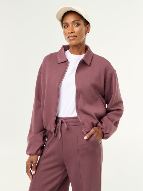 Sweatvest met rits en overhemdkraag - Kiabi Sweatvest met rits en overhemdkraag - Kiabi