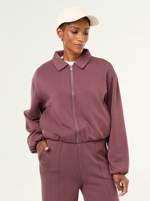 Sweatvest met rits en overhemdkraag - Kiabi Sweatvest met rits en overhemdkraag - Kiabi
