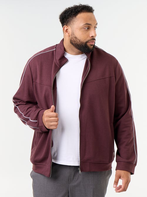 Sweatvest met rits van lichte molton - Kiabi