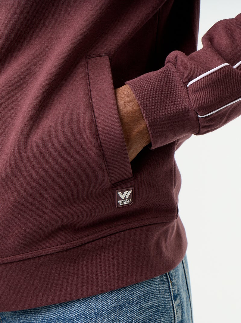 Sweatvest van molton Paars - Kiabi