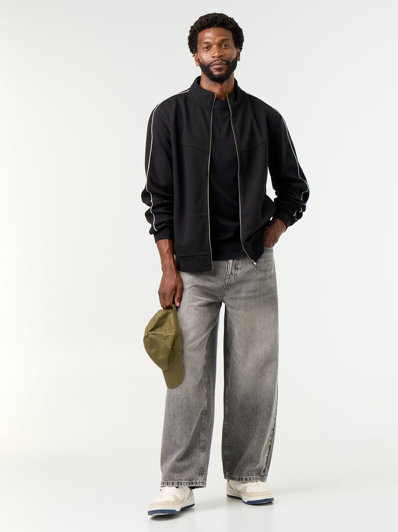 Sweatvest van molton Zwart - Kiabi