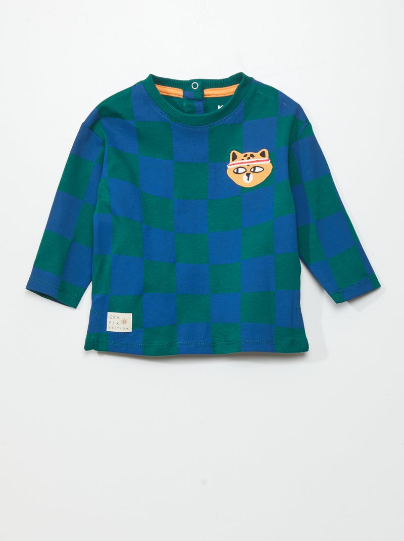 T-shirt - 'Grafik Edition' GROEN - Kiabi