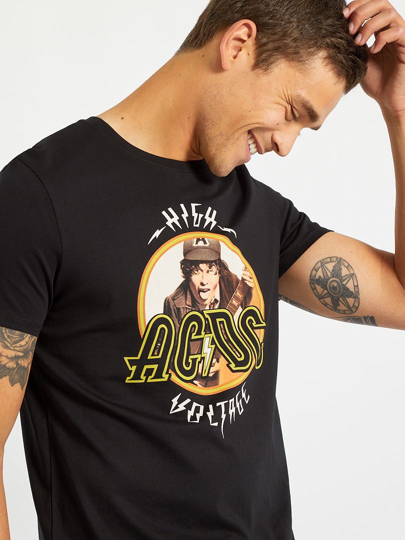 T shirt best sale acdc kiabi