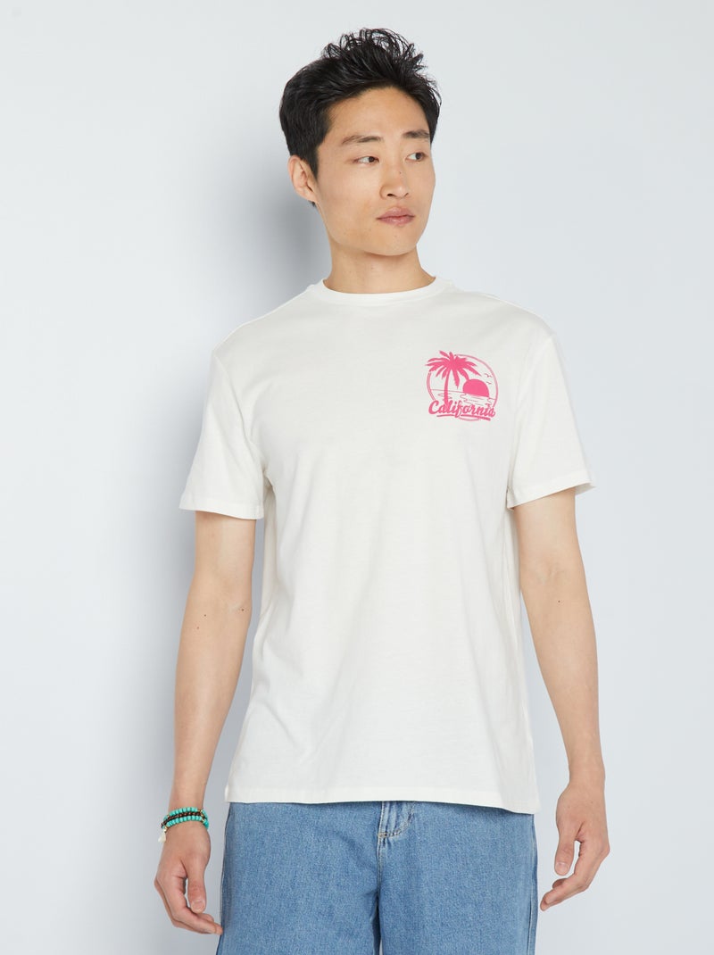 T-shirt 'California' WIT - Kiabi