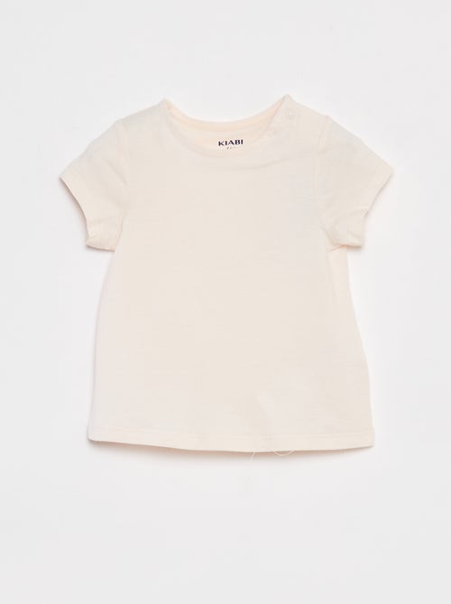 T-shirt + combishort met bloemenprint - 2-delig - Kiabi