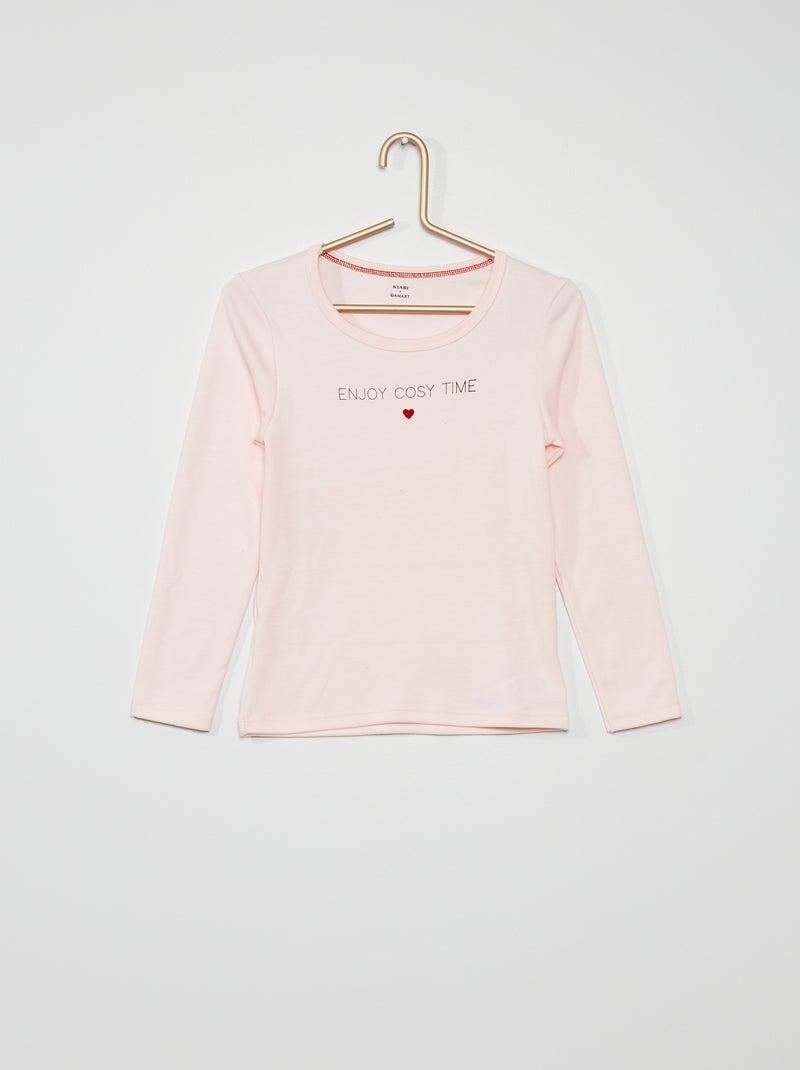 T-shirt 'Damart x Kiabi' roze - Kiabi