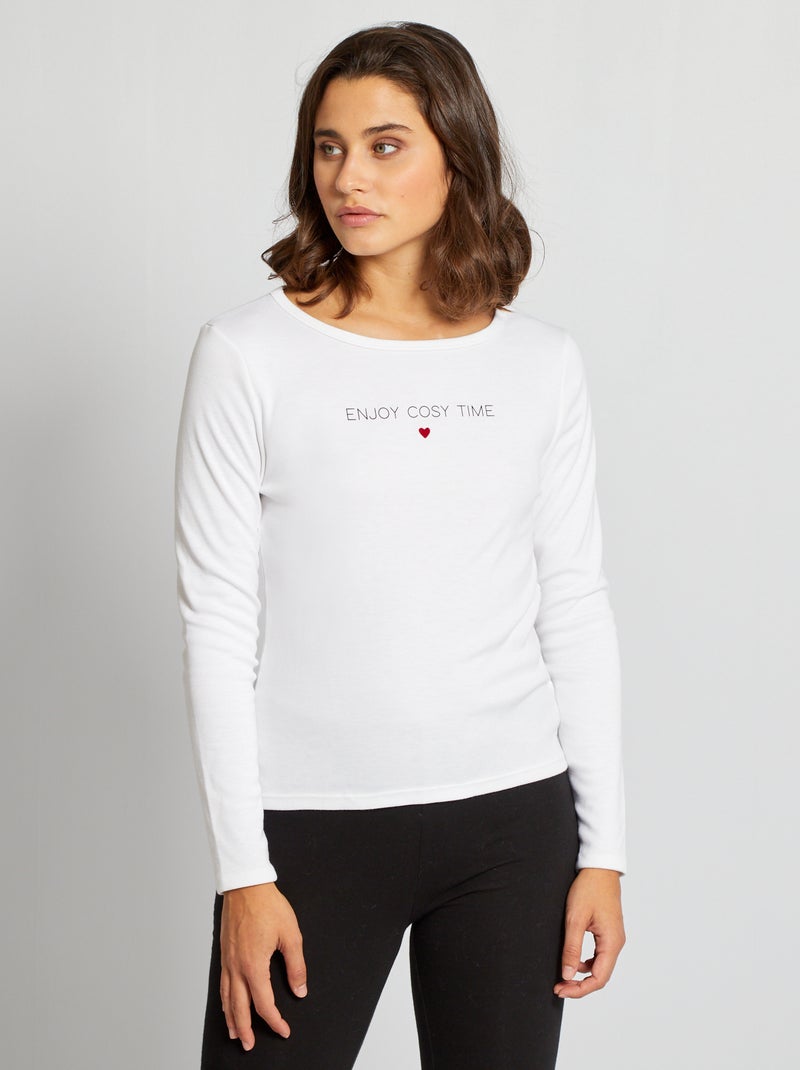T-shirt 'Damart x Kiabi wit - Kiabi