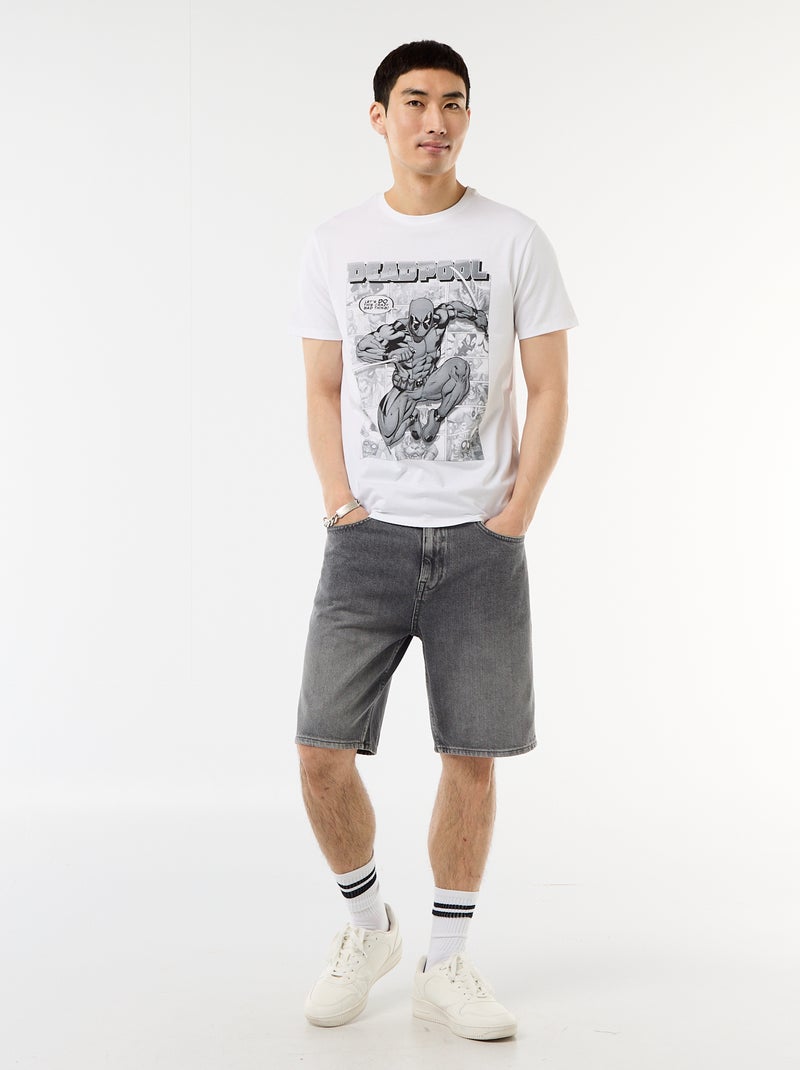 T-shirt 'Deadpool' 'Marvel' met korte mouwen Wit - Kiabi
