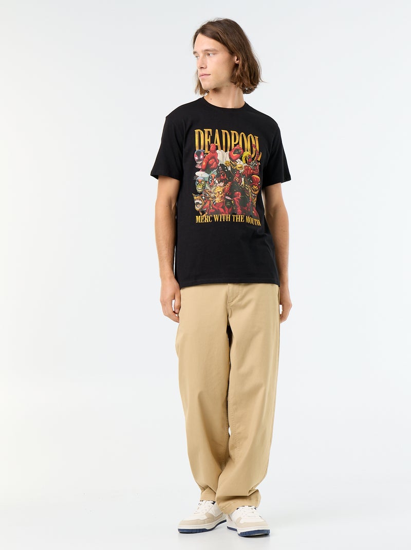 T-shirt 'Deadpool' 'Marvel' met korte mouwen Zwart - Kiabi