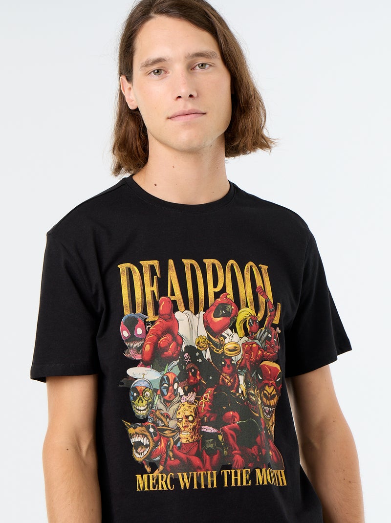 T-shirt 'Deadpool' 'Marvel' met korte mouwen Zwart - Kiabi