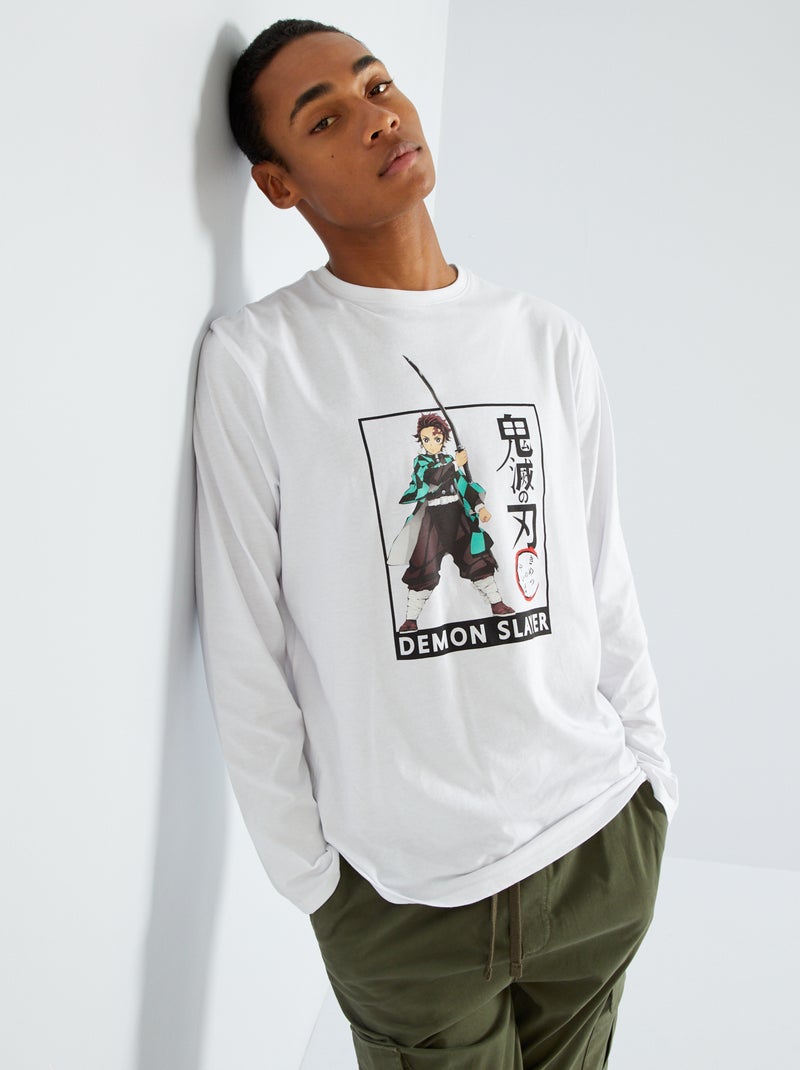 T-shirt 'Demon Slayer' wit - Kiabi