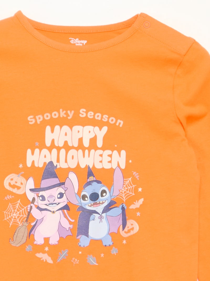T-shirt 'Disney' 'Halloween' met lange mouwen Oranje - Kiabi