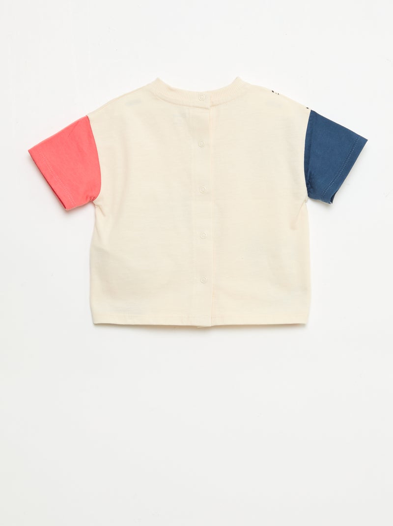 T-shirt 'Disney' met korte mouwen Beige - Kiabi
