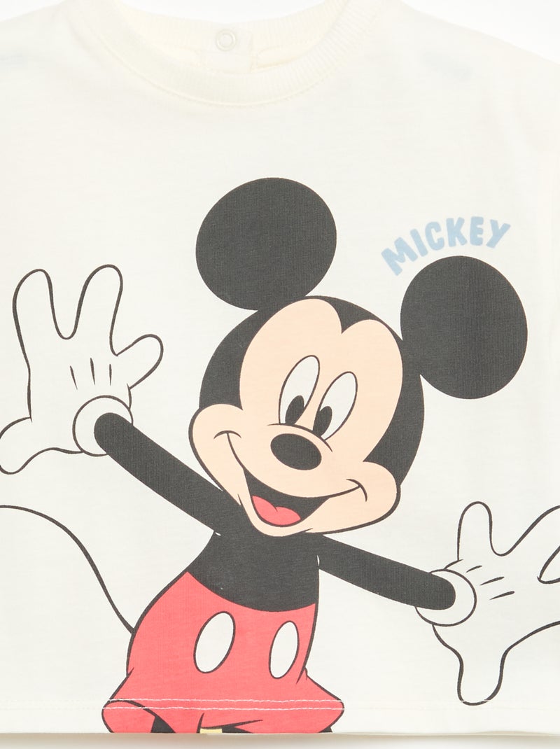 T-shirt 'Disney' met korte mouwen Ecru - Kiabi
