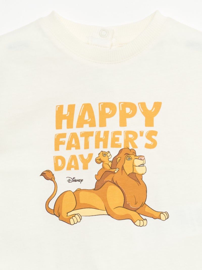 T-shirt 'Disney' met korte mouwen Ecru - Kiabi
