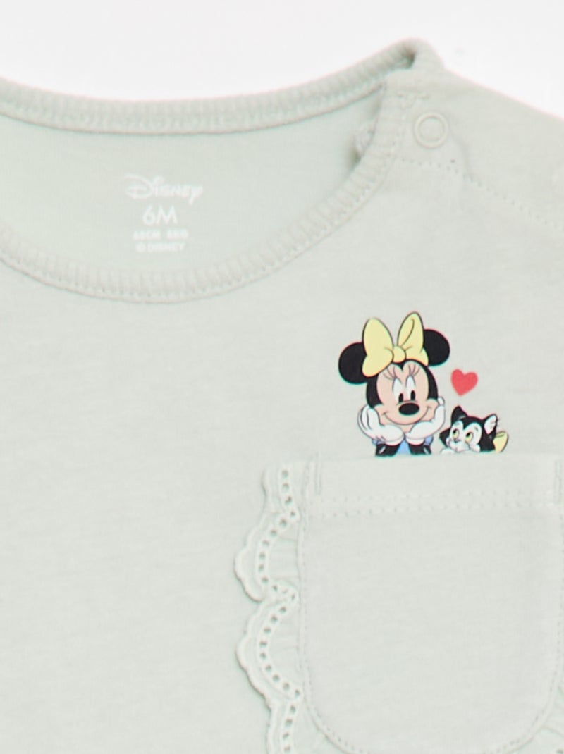 T-shirt 'Disney' met korte mouwen en zak met ruches Groen - Kiabi