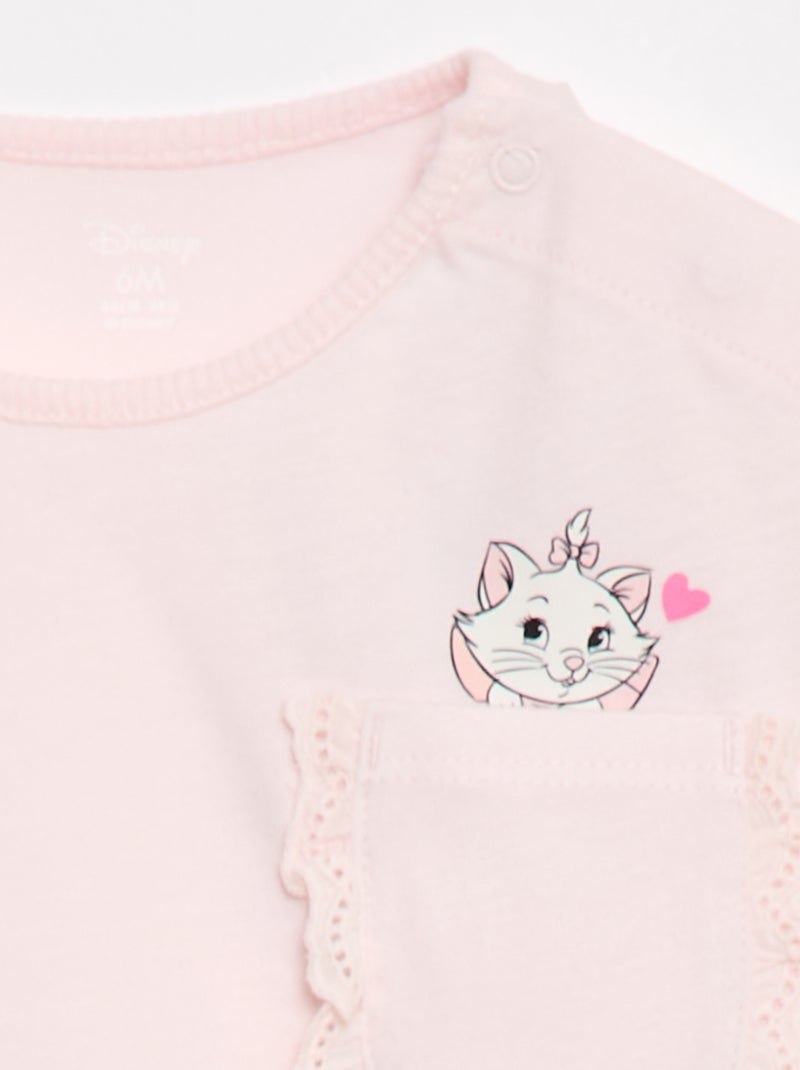T-shirt 'Disney' met korte mouwen en zak met ruches Rose - Kiabi