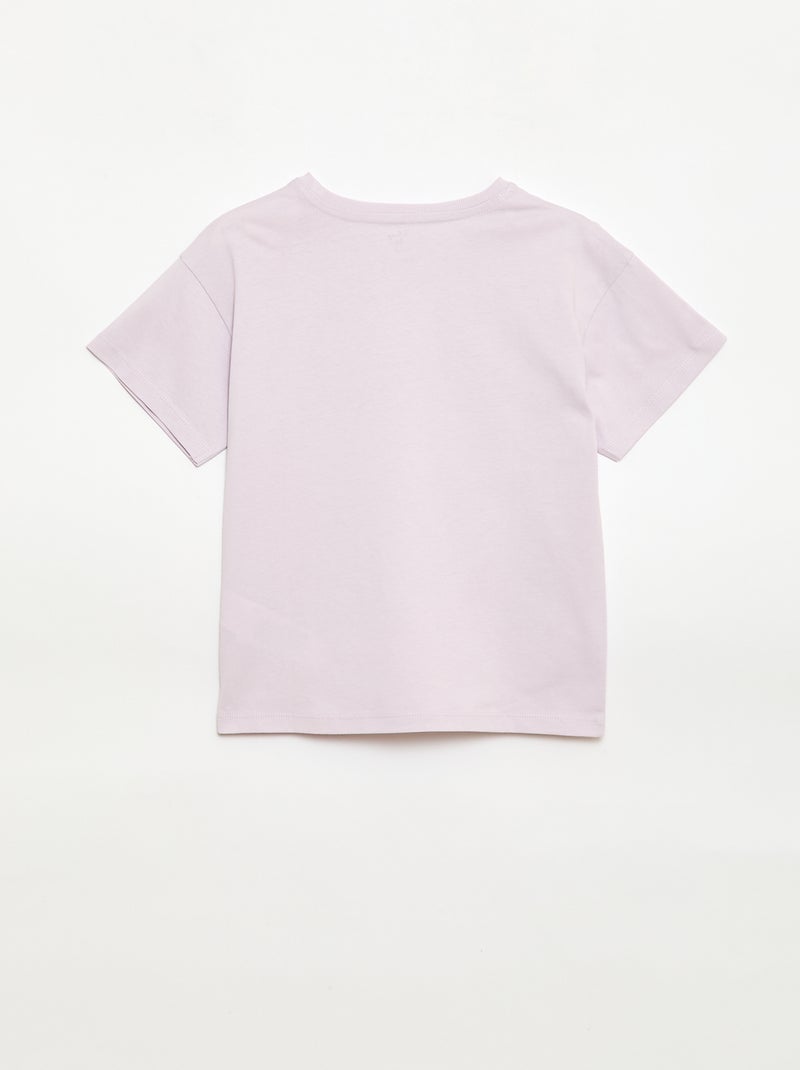 T-shirt 'Disney' 'Minnie' van effen katoen Paars - Kiabi