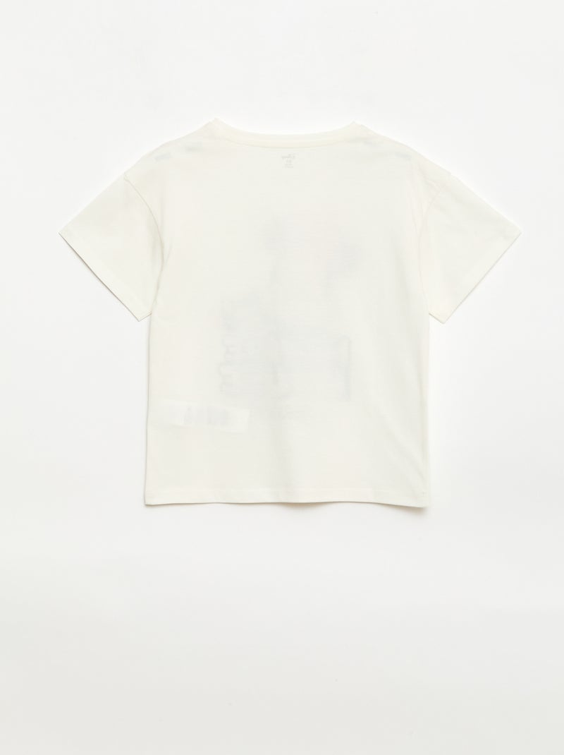 T-shirt 'Disney' 'Minnie' van effen katoen Wit - Kiabi