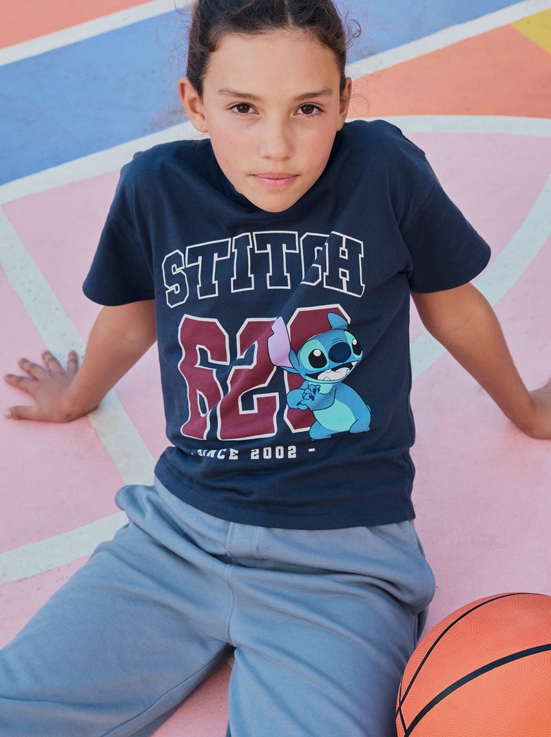 T-shirt 'Disney' 'Stitch' met korte mouwen Blauw - Kiabi