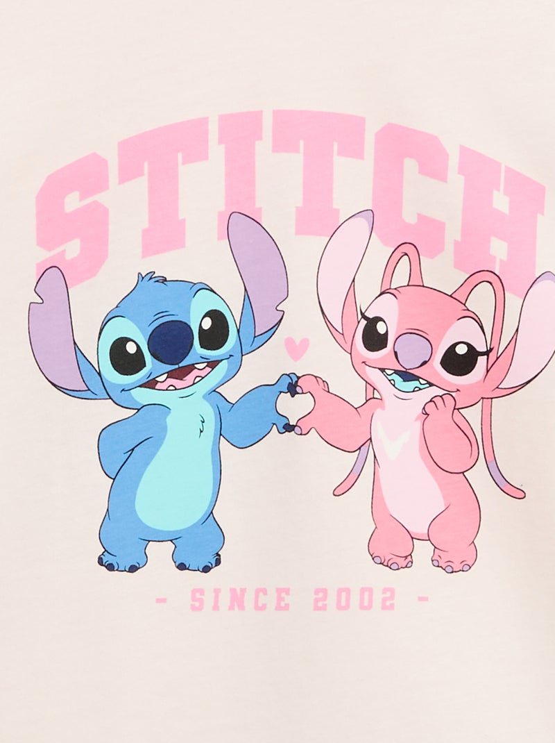 T-shirt 'Disney' 'Stitch' met korte mouwen Rose - Kiabi