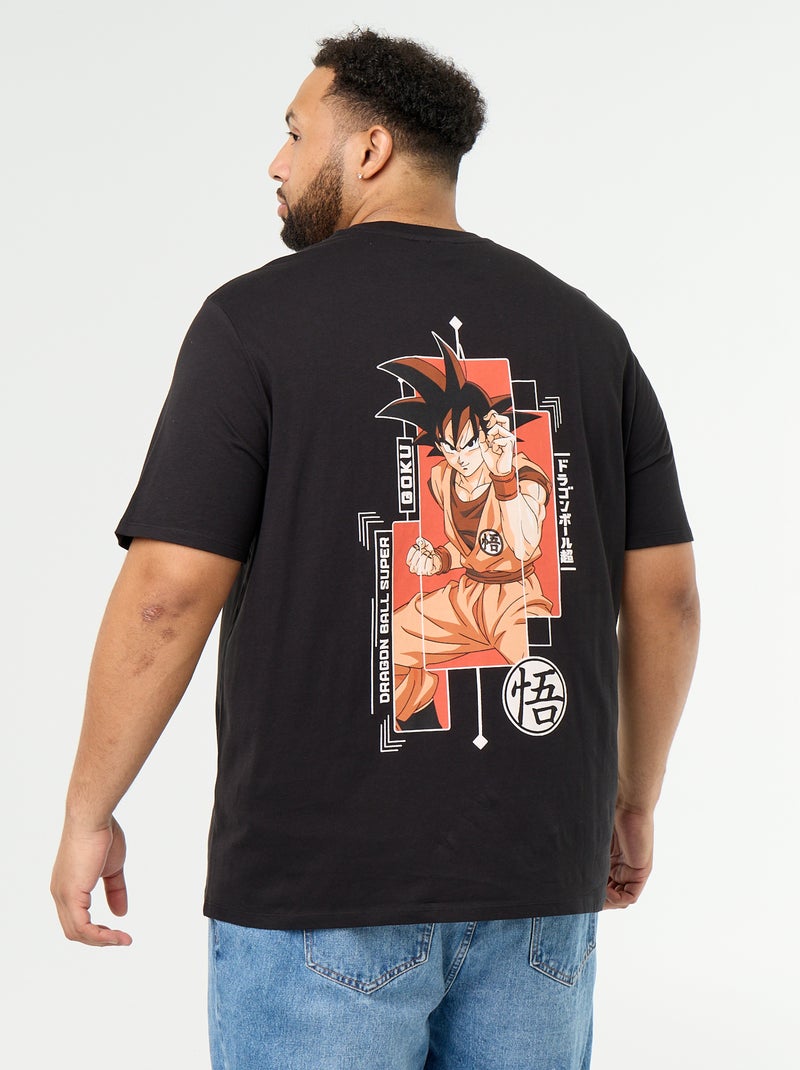 T-shirt 'Dragon Ball Z' bedrukt aan voor- en achterkant Zwart - Kiabi